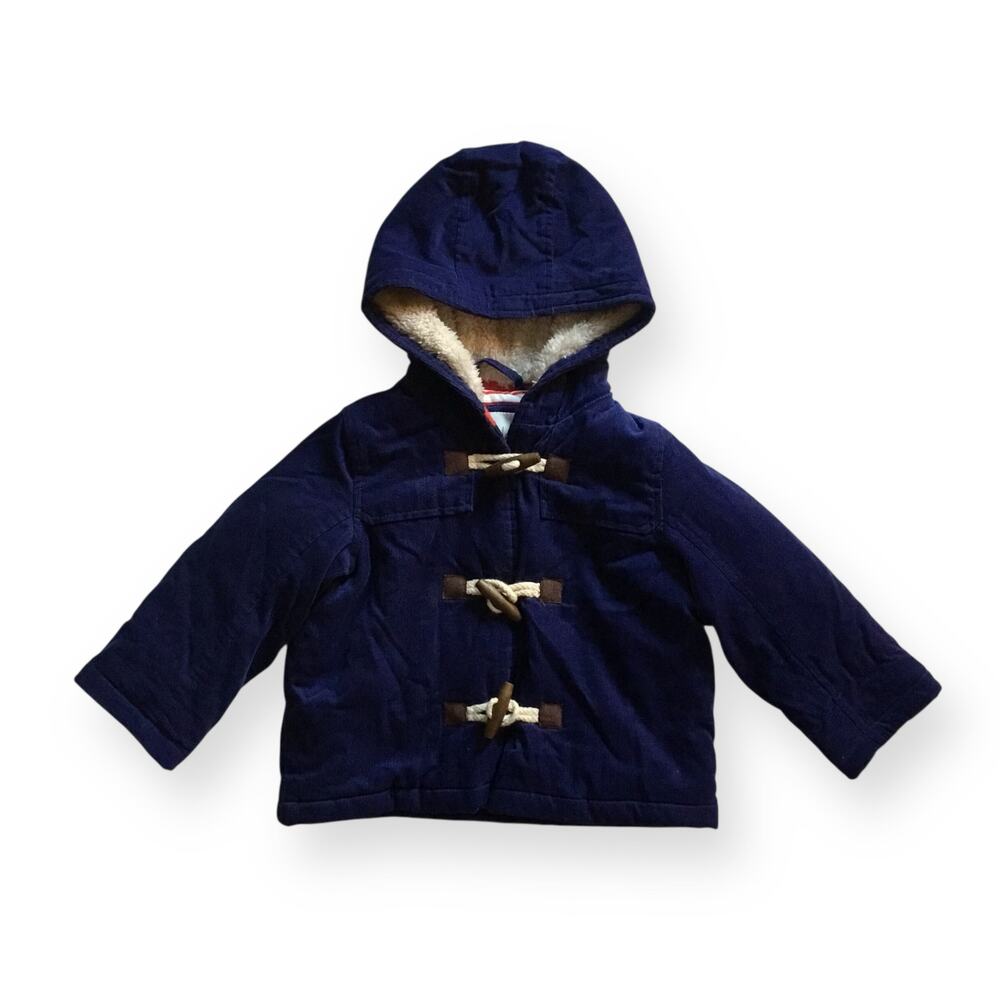 Baby Boden navy corduroy toggle coat